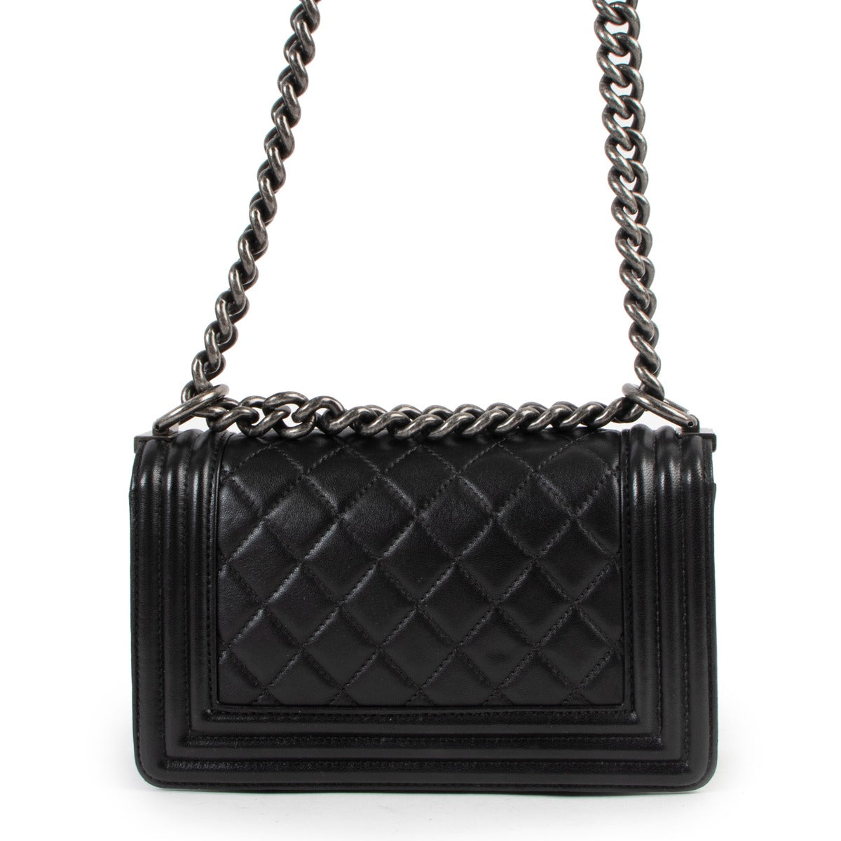 Chanel Black Quilted Lambskin Small Boy Bag