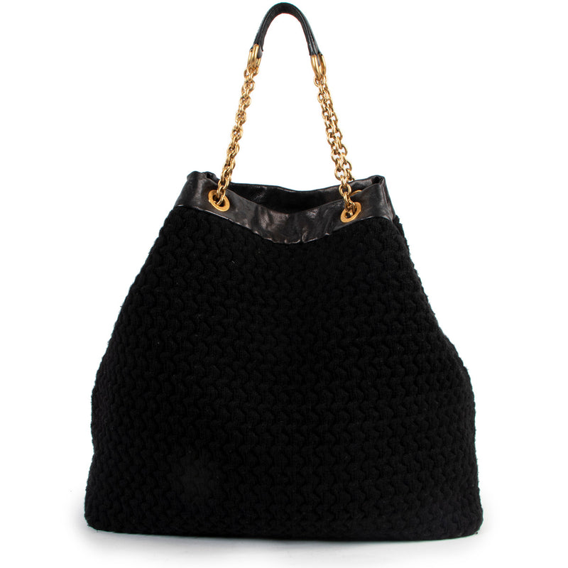 Dolce & Gabbana Zwarte Gebreide Schoudertas