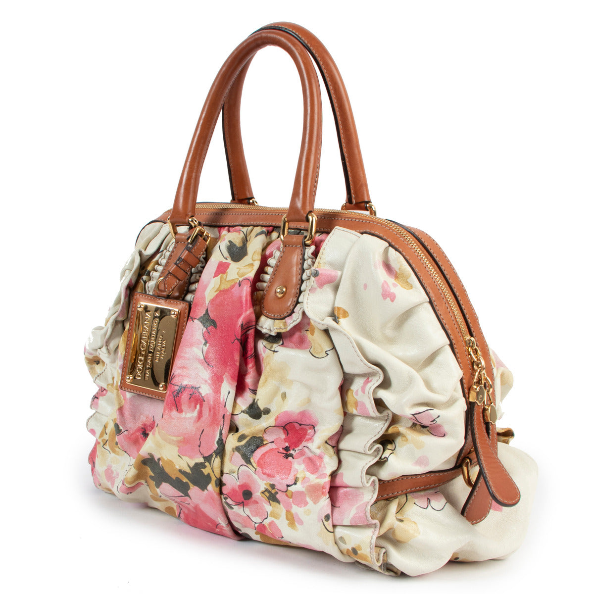 Are you looking for an authentic designer Dolce & Gabbana Floral Ruffle Shoulder Bag?