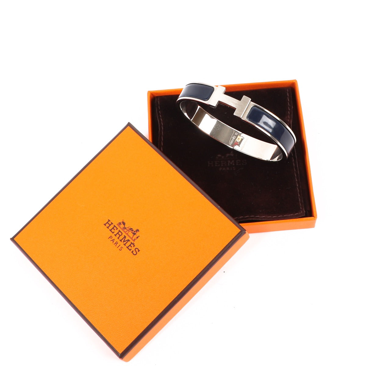 Hermès Ultramarine Enamel Clic H Bracelet