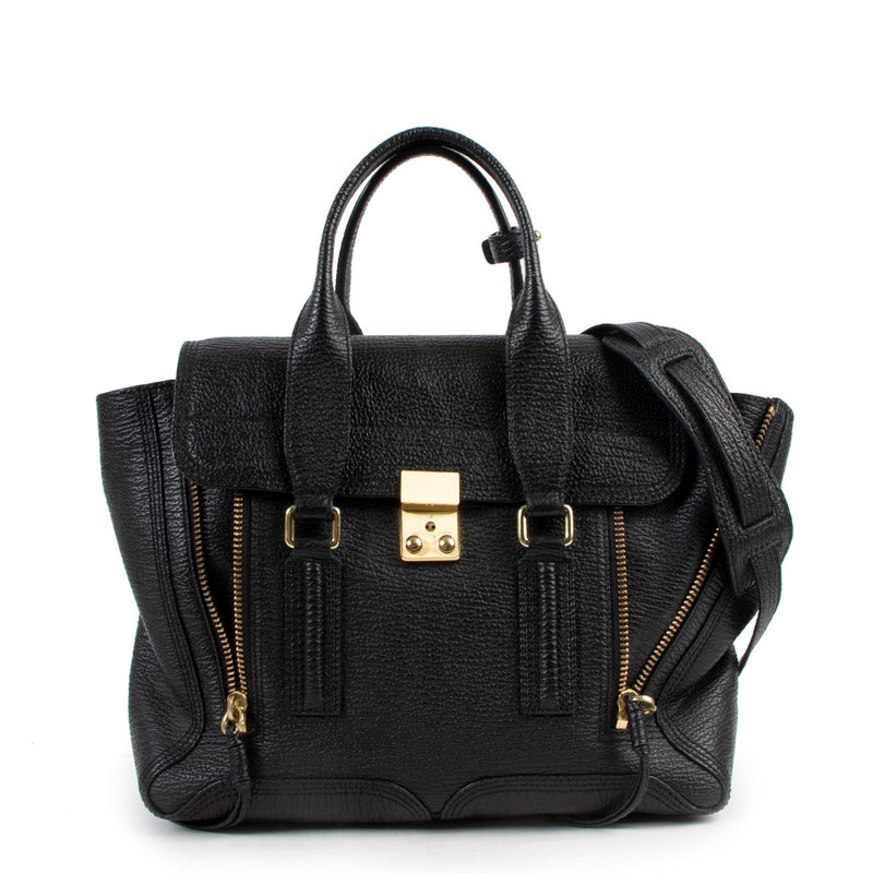 3.1 Philip Lim Black Medium Pashli Satchel Bag
