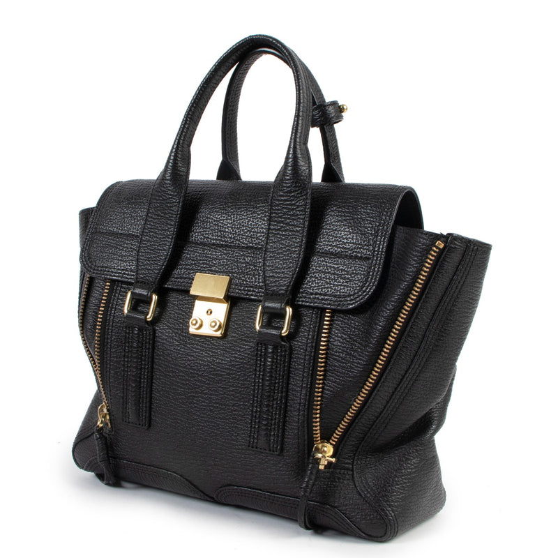 3.1 Philip Lim Black Medium Pashli Satchel Bag