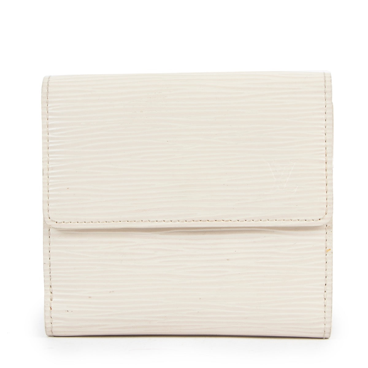 Shop safe online at Labellov in Antwerp this 100% authentic second hand Louis Vuitton White Epi Leather Elise Wallet
