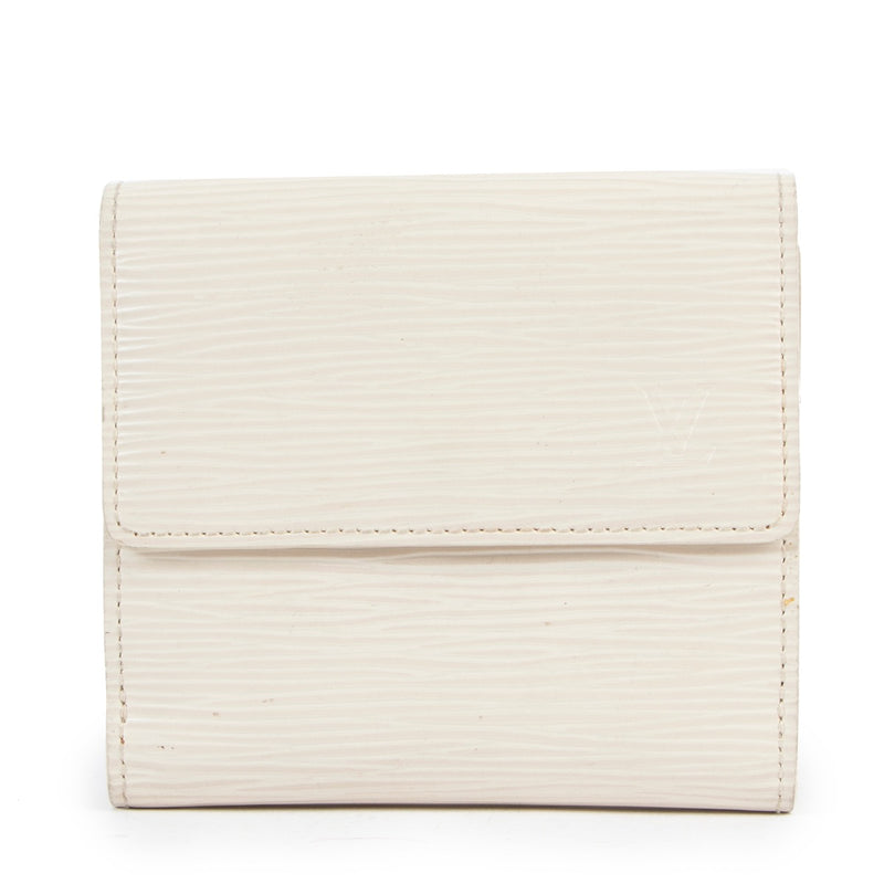 Shop safe online at Labellov in Antwerp this 100% authentic second hand Louis Vuitton White Epi Leather Elise Wallet