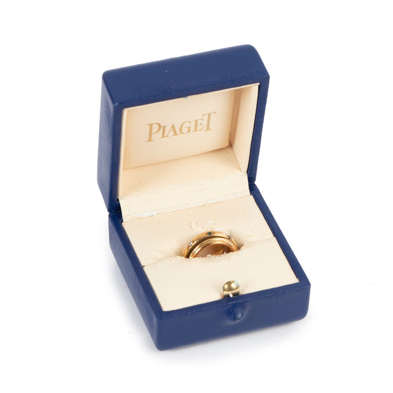 Shop safe online at Labellov in Antwerp this 100% authentic second hand Piaget 18k Yellow Gold Possession Ruby/Sapphire Ring