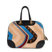 Buy online authentic second hand Louis Vuitton Fall/Winter 2014 Bowling Vanity Tuffet Limited Edition Top Handle Bag in very good condition at Labellov in Antwerp