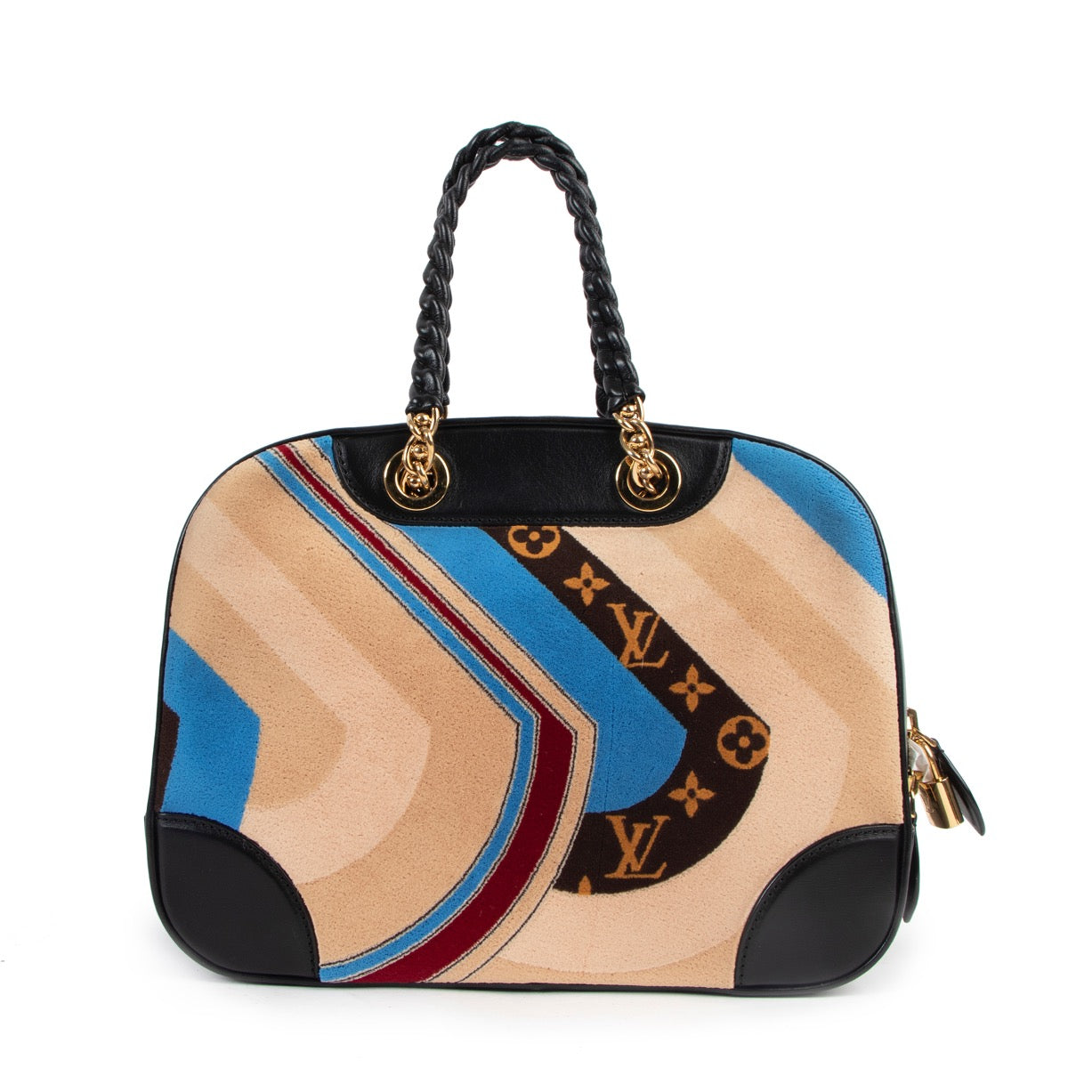 Buy online authentic second hand Louis Vuitton Fall/Winter 2014 Bowling Vanity Tuffet Limited Edition Top Handle Bag in very good condition at Labellov in Antwerp