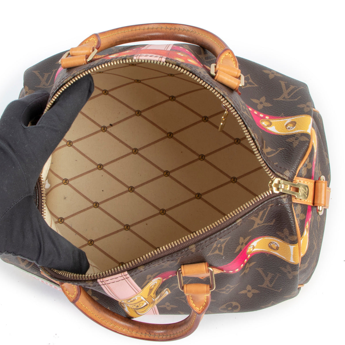 Louis Vuitton Limited Edition Monogram Trompe L'oeil Screen Trunk Speedy 30