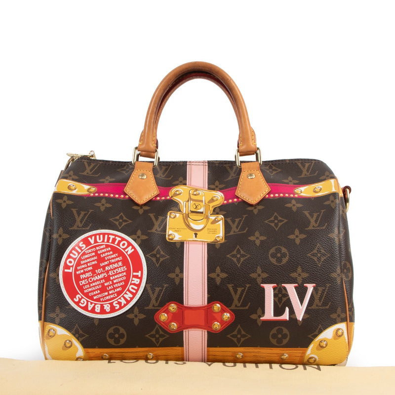 Buy online authentic second hand Louis Vuitton Limited Edition Monogram Trompe L'oeil Speedy 30 in very good condition at Labellov in Antwerp