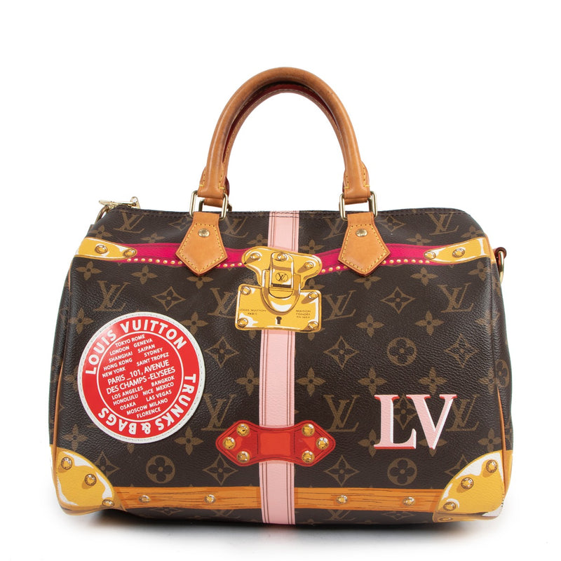 Buy online authentic second hand Louis Vuitton Limited Edition Monogram Trompe L'oeil Speedy 30 in very good condition at Labellov in Antwerp