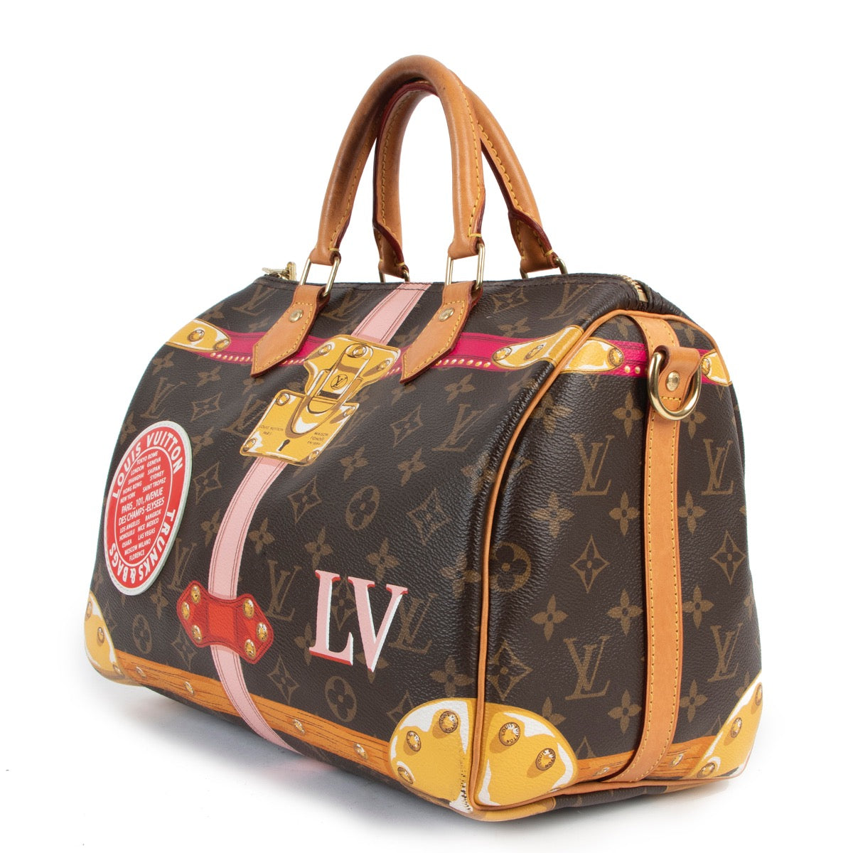 Buy online authentic second hand Louis Vuitton Limited Edition Monogram Trompe L'oeil Speedy 30 in very good condition at Labellov in Antwerp