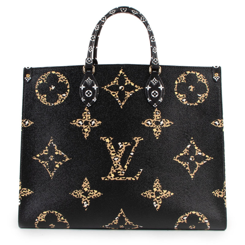 Shop safe online at Labellov in Antwerp this 100% authentic second hand Louis Vuitton Limited Edition Jungle OnTheGo GM Tote Bag