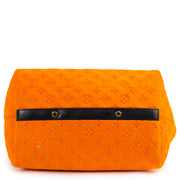 Buy online authentic second hand Louis Vuitton Limited Edition Orange Mono Neoprene Scuba MM Bag in very good condition at Labellov in Antwerp