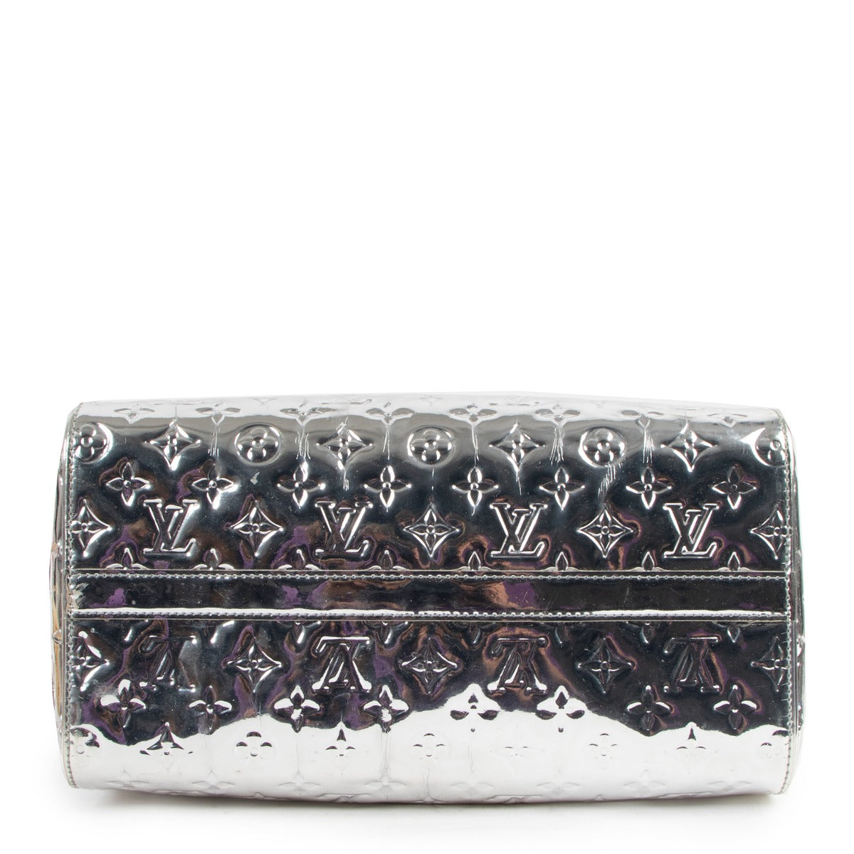 Louis Vuitton Limited Edition Silver Monogram Miroir Speedy 35