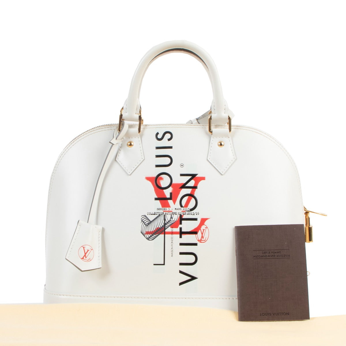 Louis Vuitton AW15 Runway Alma PM Signature Blanc Limited Edition