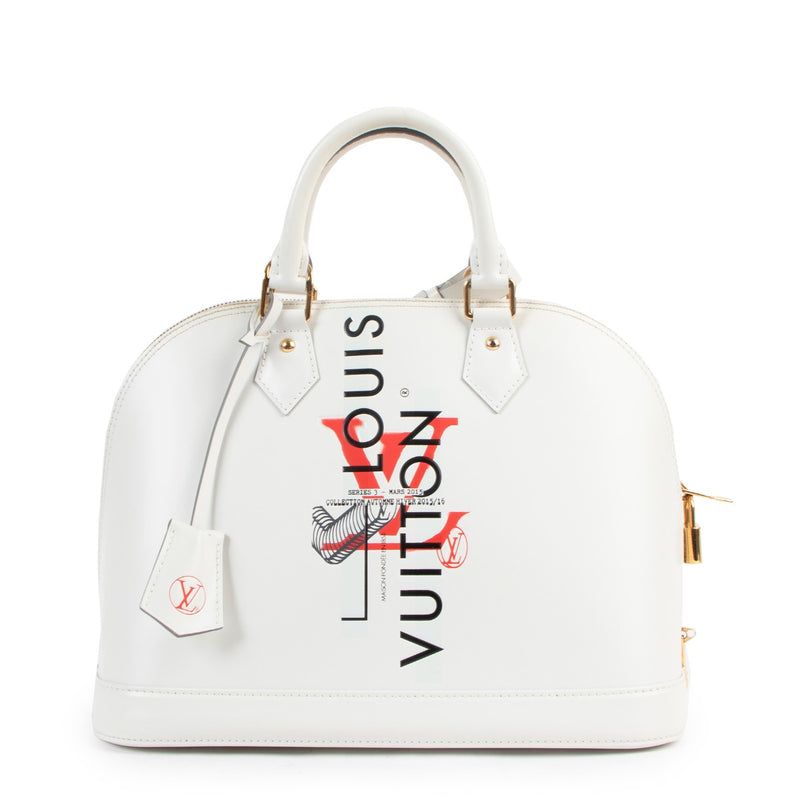Louis Vuitton AW15 Runway Alma PM Signature Blanc Limited Edition