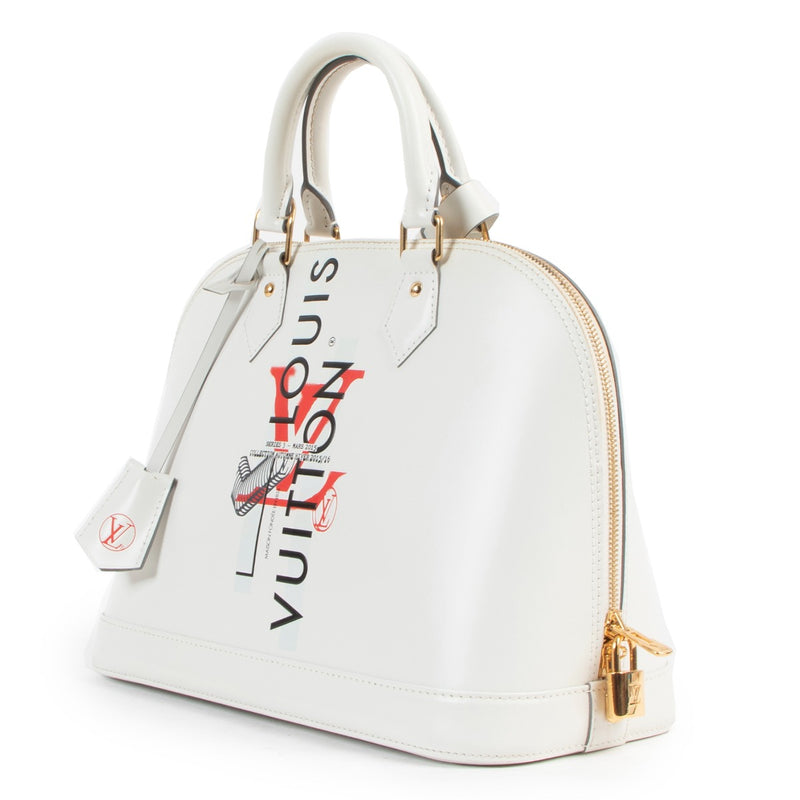 Louis Vuitton AW15 Runway Alma PM Signature Blanc Limited Edition