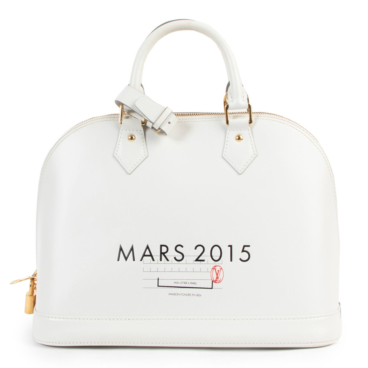 Louis Vuitton Fall/Winter 2015 Runway Alma PM Signature Blanc Limited Edition