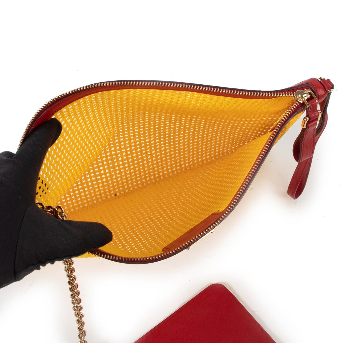 Dolce & Gabbana Yellow Wicker Woven Clutch