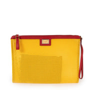 Dolce & Gabbana Yellow Wicker Clutch
