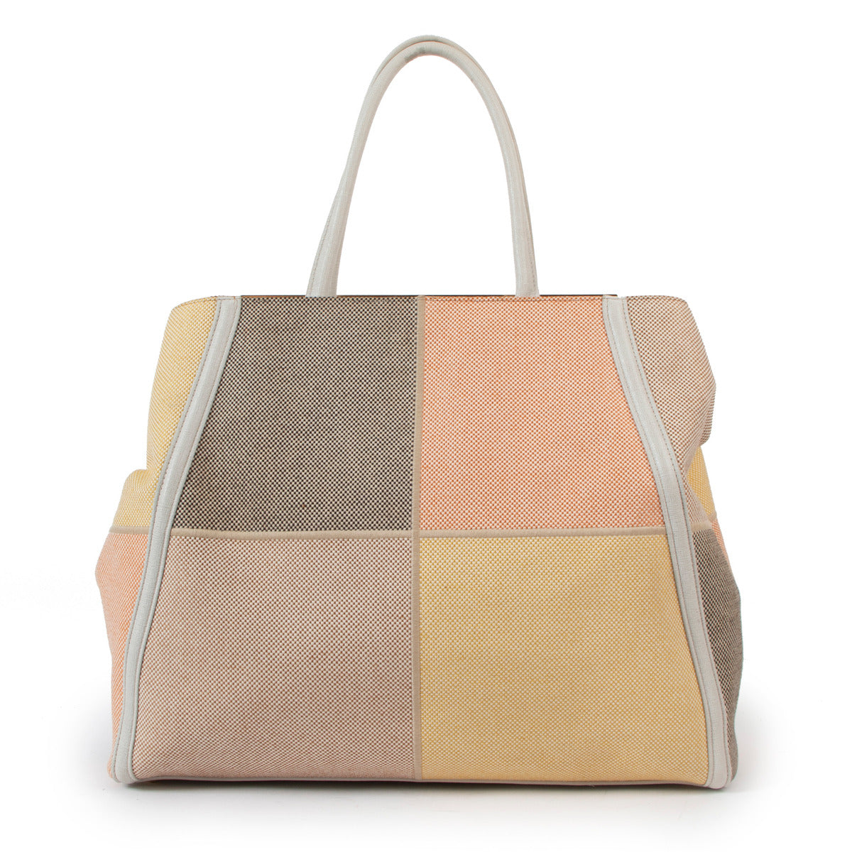 Fendi Beige 3Jours Patchwork Tote Bag