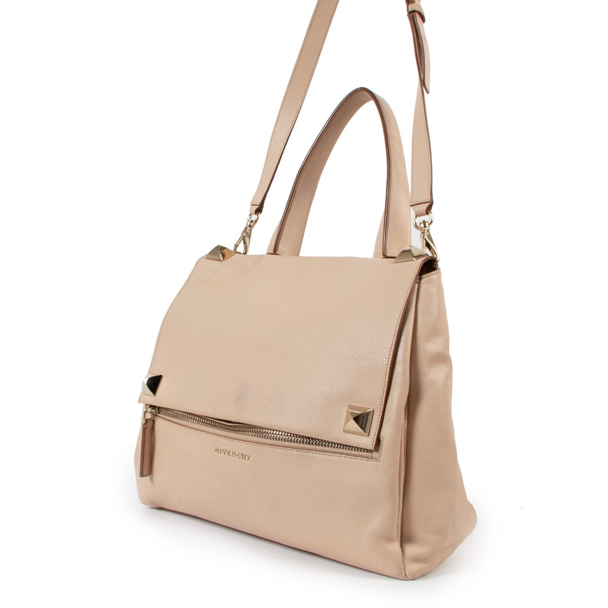 Givenchy Nude Pandora Studded Shoulder Bag