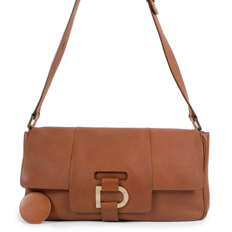 Shop now for your pre-loved, 100% authentic Delvaux Colette GM Brandy Shoulder Bag, at Labellov.