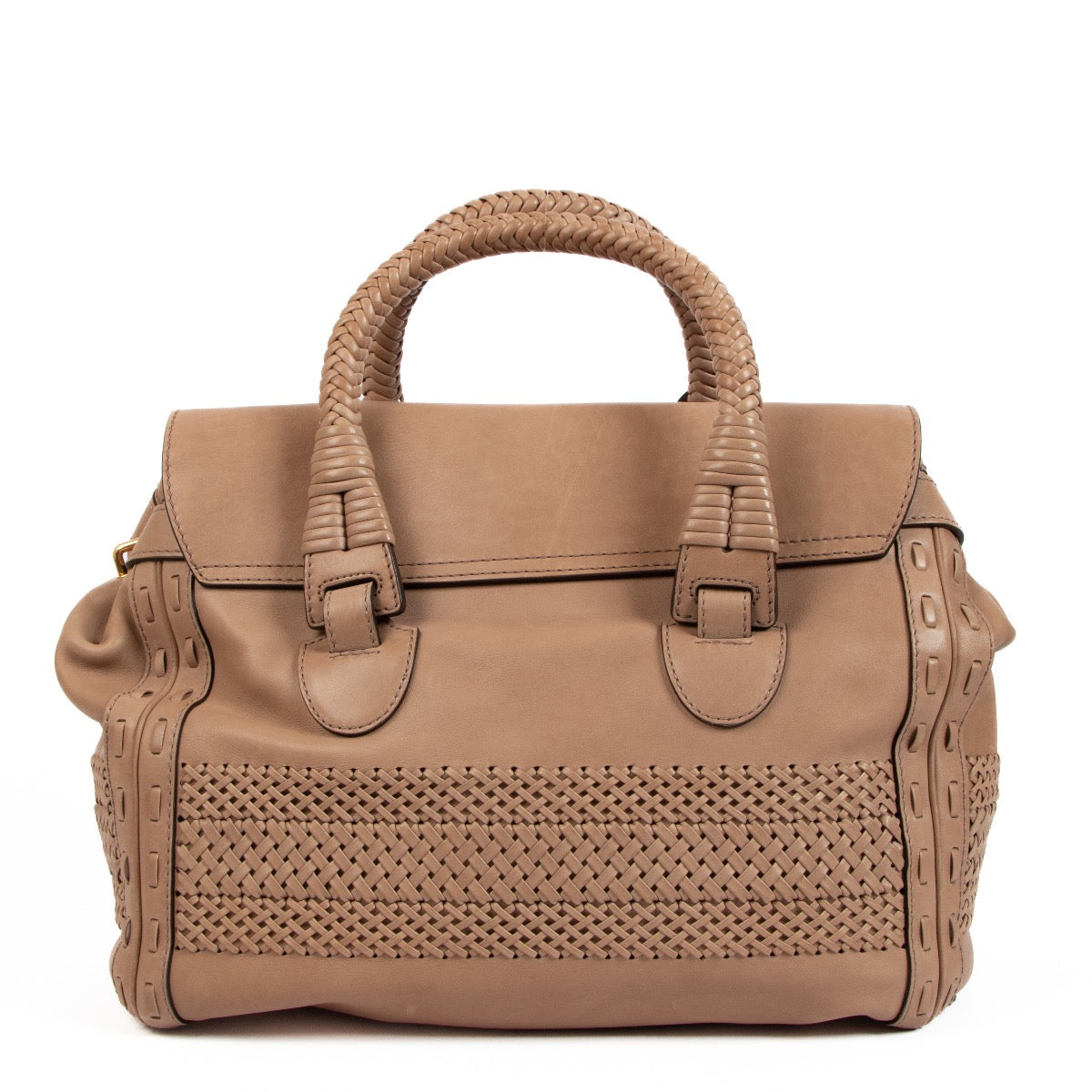 Buy an authentic second hand Gucci Handmade Large Taupe Top Handle in very good condition at Labellov.com