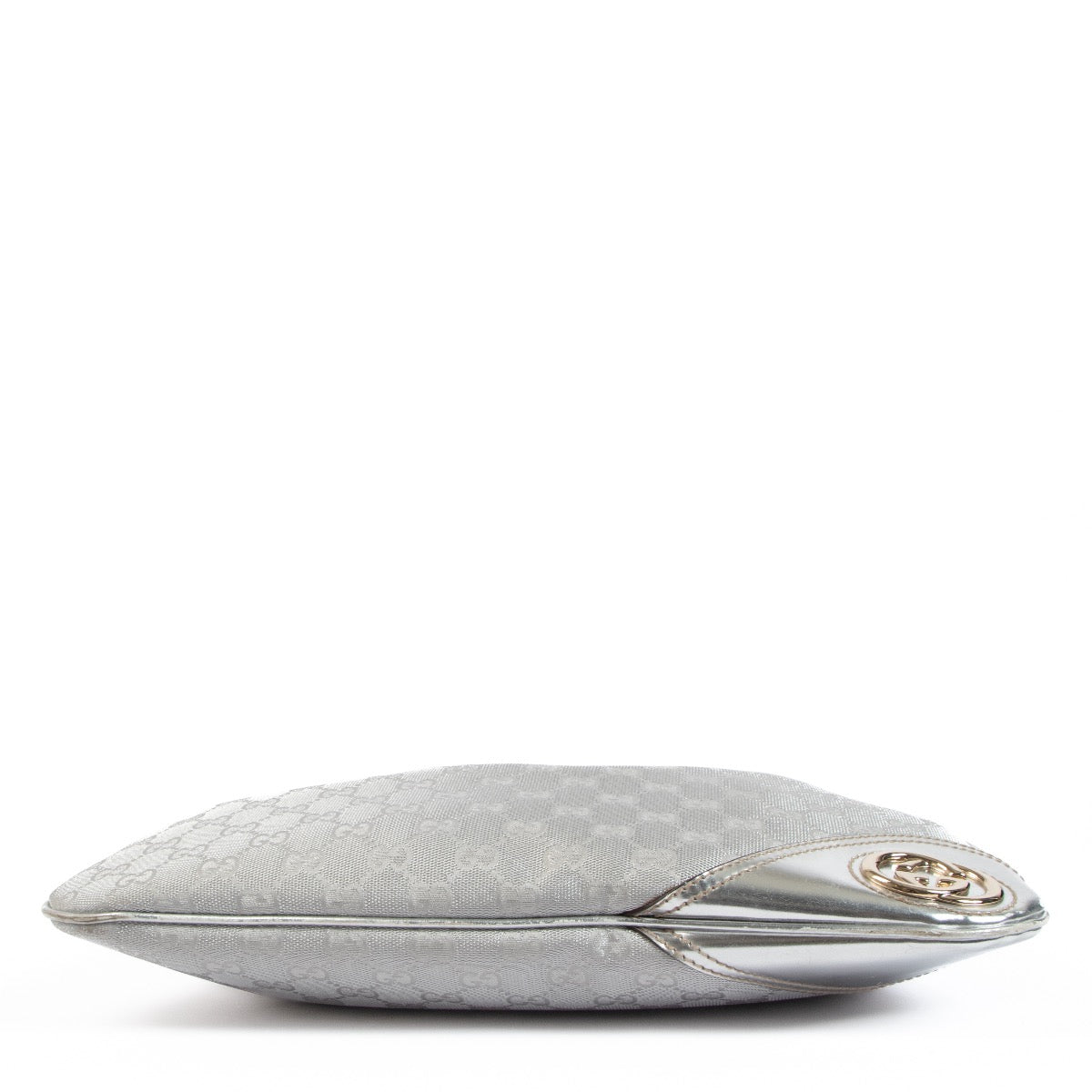 Buy an authentic second hand Gucci Silver GG Canvas Shoulder Bag in good condition at Labellov.com