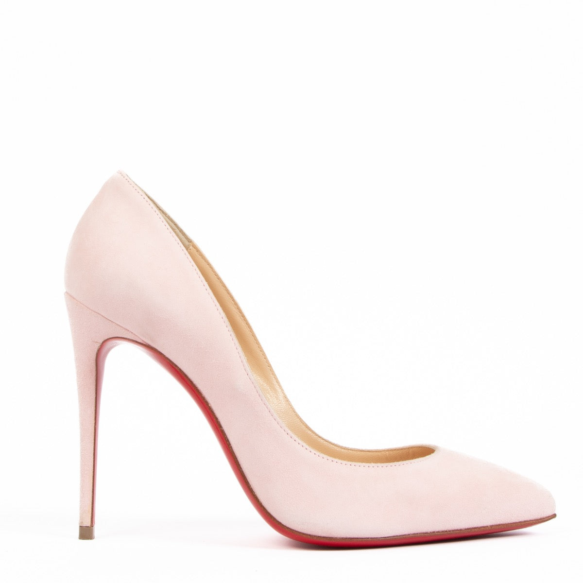 Shop authentic preloved Christian Louboutin Pink Suede Heels - Size 36 on Labellov.com