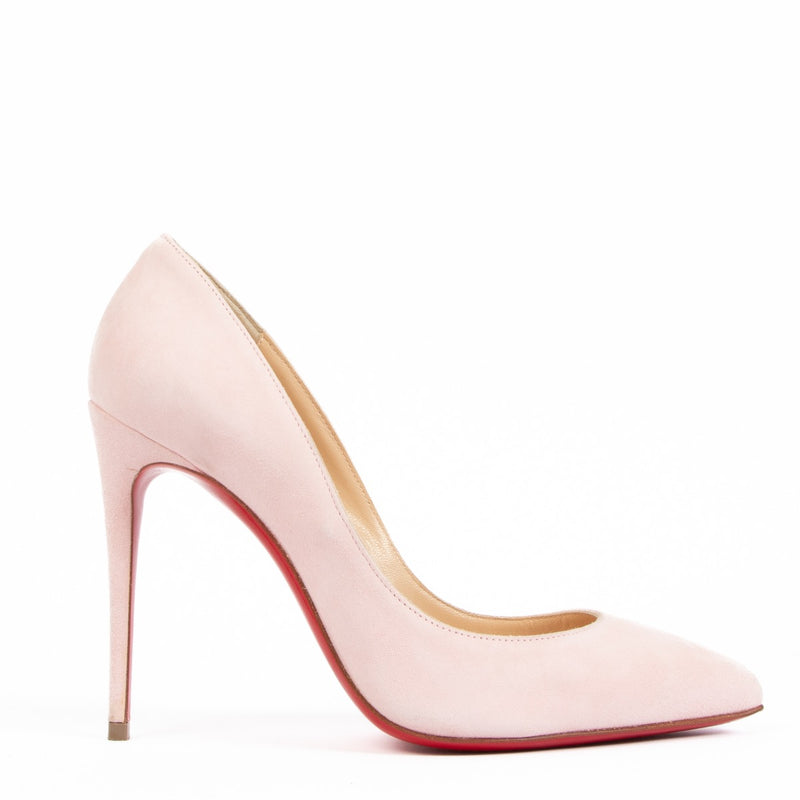 Shop authentic preloved Christian Louboutin Pink Suede Heels - Size 36 on Labellov.com