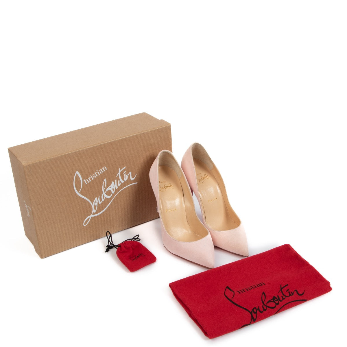 Shop authentic preloved Christian Louboutin Pink Suede Heels - Size 36 on Labellov.com