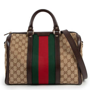 Gucci GG Canvas Vintage Web Boston Bag
