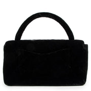 Buy an authentic second hand Chanel Black Velvet Kelly Flap Bag in very good condition at Labellov.