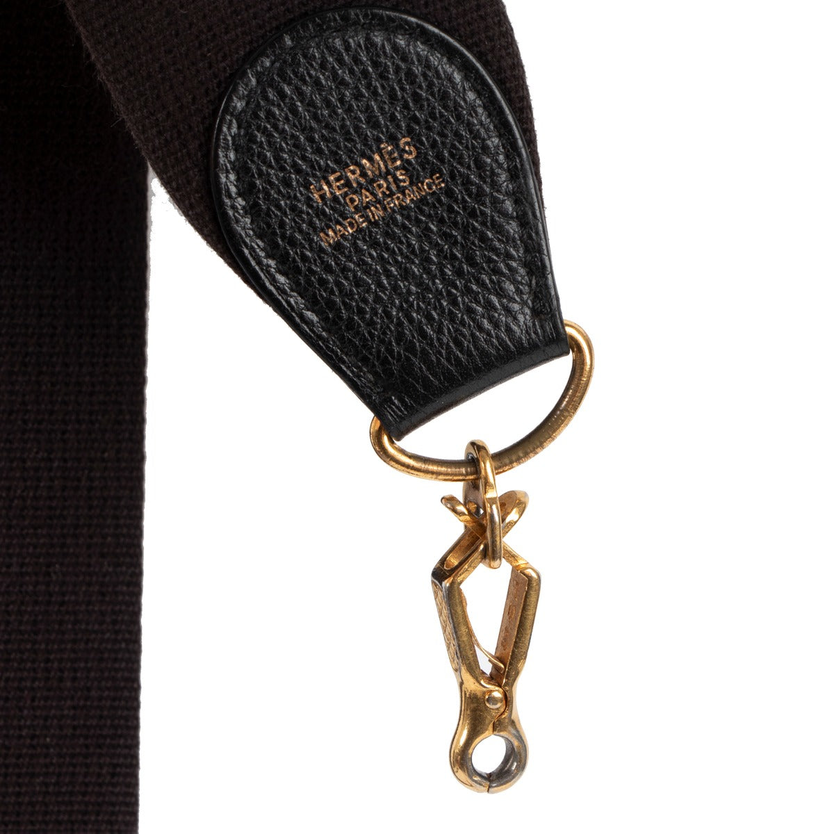 Hermès Black Canvas/Leather Sport Vintage Bag Strap