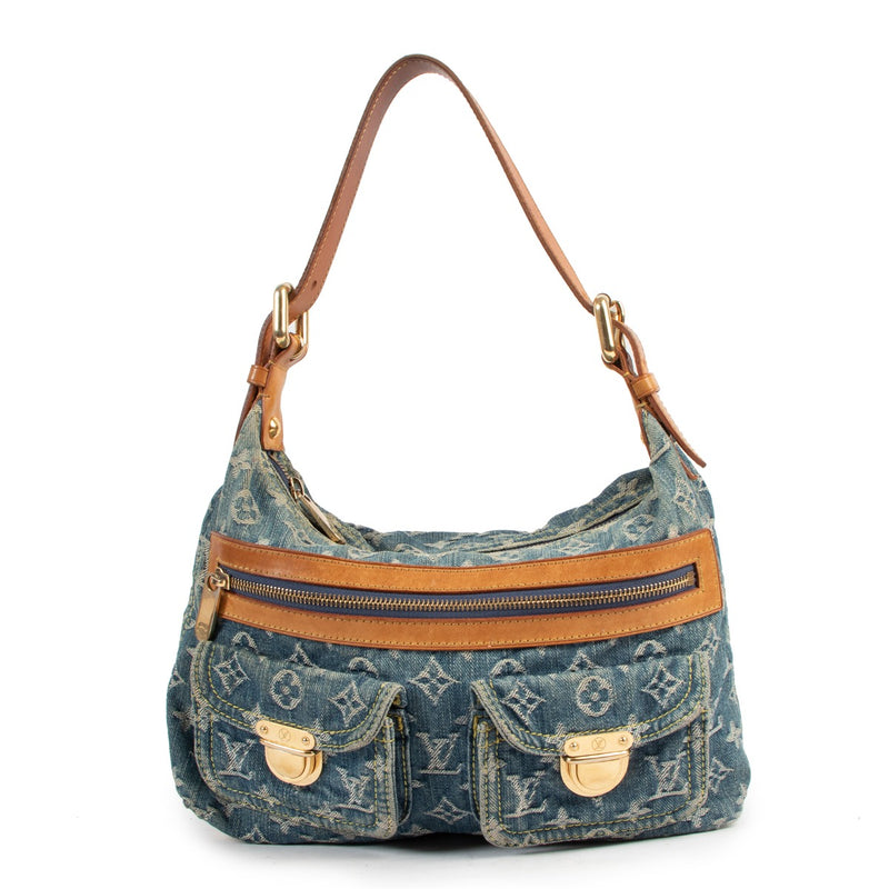 Louis Vuitton Blue Monogram Denim Baggy PM Bag