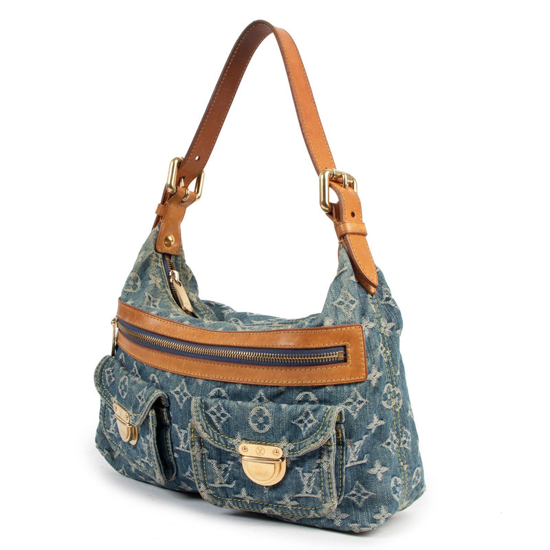 Louis Vuitton Blue Monogram Denim Baggy PM Bag