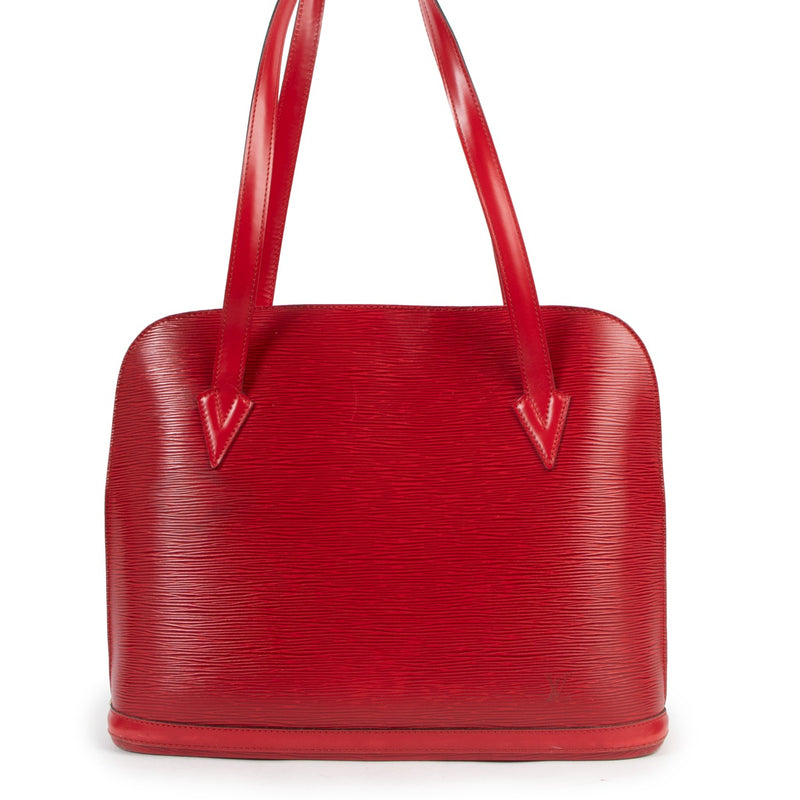 Louis Vuitton Red Epi Leather Lussac Bag