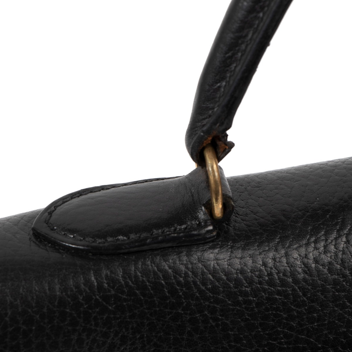 Hermès Vintage Kelly 32 Noir Ardennes GHW