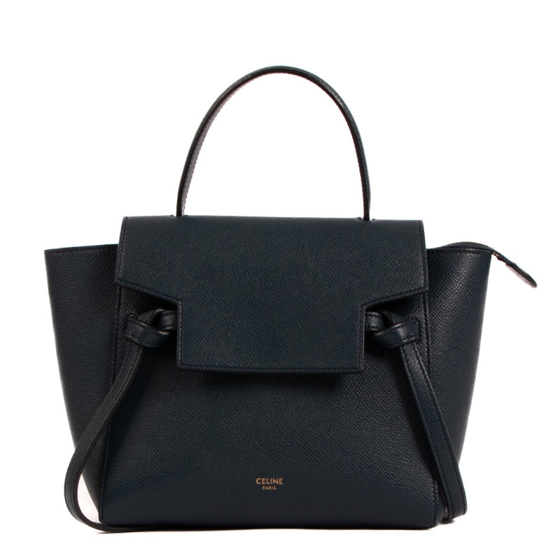 Shop safe online at Labellov in Antwerp, Brussels and Knokke this 100% authentic second hand Celine Blue Leather Nano Belt Bag
