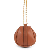 Delvaux Cognac Micro Cerceau With Chain