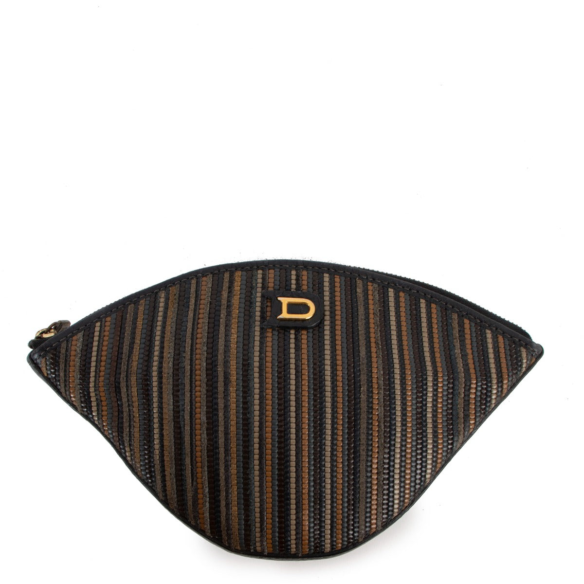 Delvaux Blue Toile de Cuir Pouch