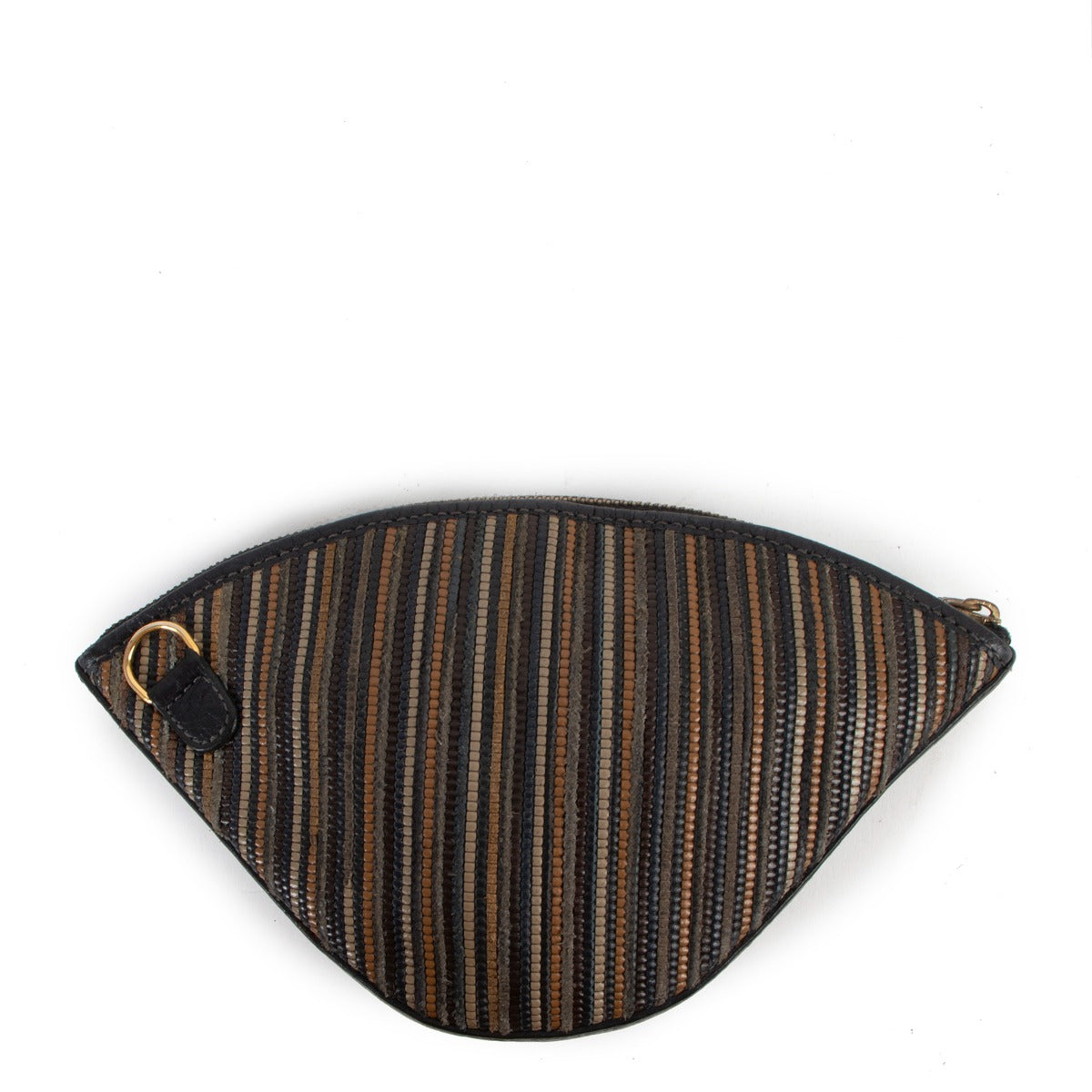 Delvaux Blue Toile de Cuir Pouch