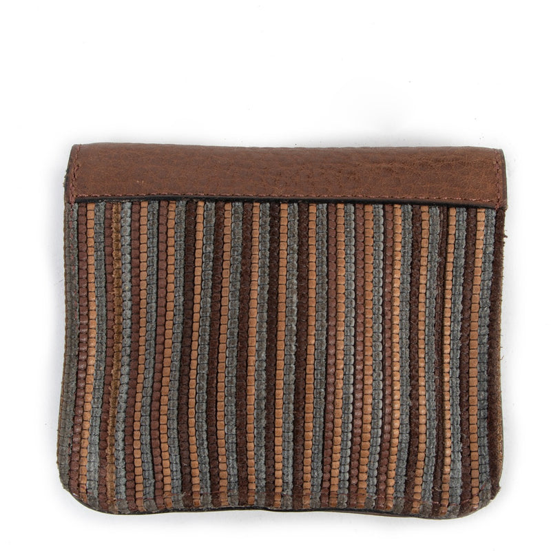 Delvaux Brown Toile De Cuir Card Holder Wallet