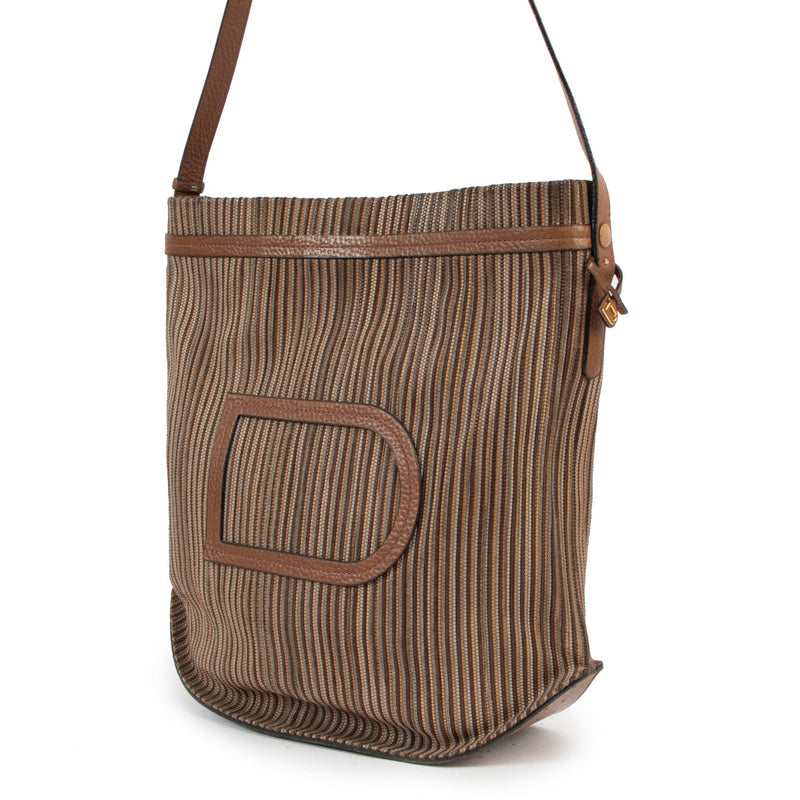 Delvaux Brown Toile De Cuir Le Pin Shoulder Bag
