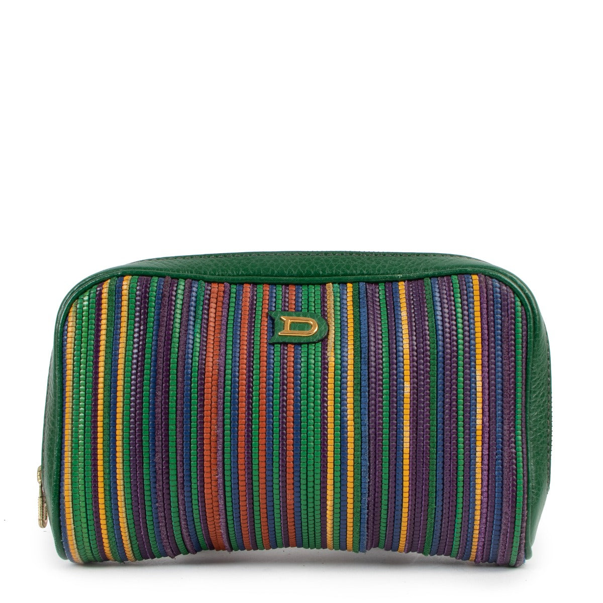 Delvaux Multicolor Toile De Cuir Pouch