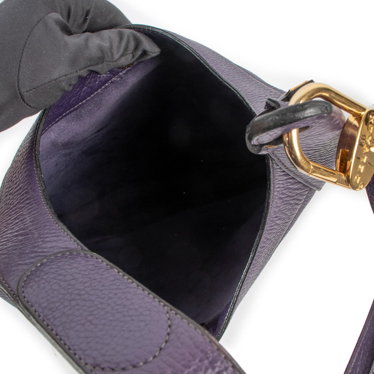 Delvaux Purple Leather Jongleur Shoulder Bag