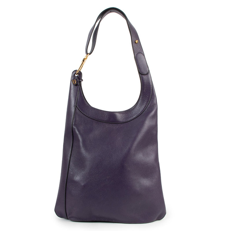 Delvaux Purple Leather Jongleur Shoulder Bag