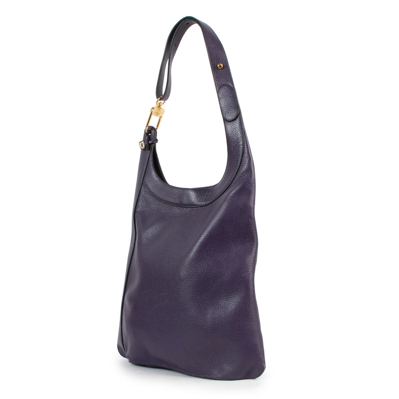 Delvaux Purple Leather Jongleur Shoulder Bag