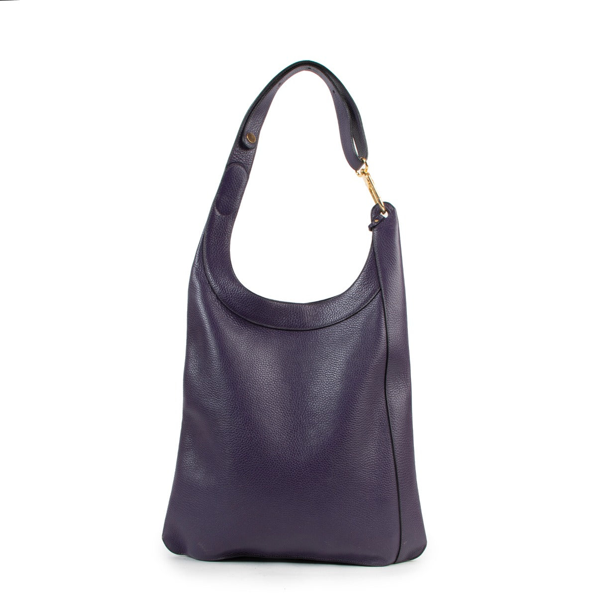 Delvaux Purple Leather Jongleur Shoulder Bag